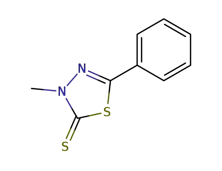 Molecular Structure of 5770-97-8 (3-methyl-5-phenyl-1,3,4-thiadiazole-2(3H)-thione)