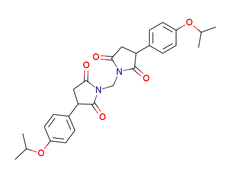 Molecular Structure of 115906-23-5 (1-[[2,5-dioxo-3-(4-propan-2-yloxyphenyl)pyrrolidin-1-yl]methyl]-3-(4-propan-2-yloxyphenyl)pyrrolidine-2,5-dione)