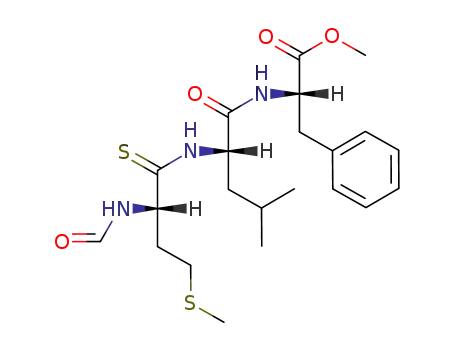 Molecular Structure of 99929-11-0 (N-formylmethionine-thioamide-leucyl-phenylalanine methyl ester)
