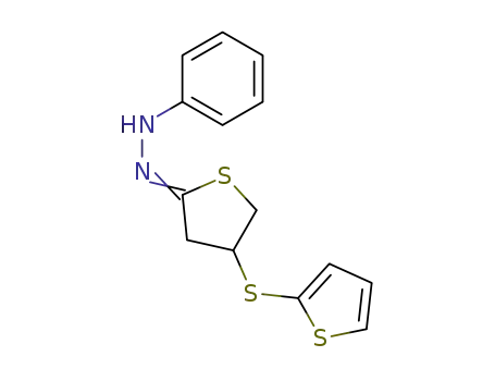 Molecular Structure of 135922-87-1 (4-(2-thienylthio)-2-phenylhydrazonotetrahydrothiophene)