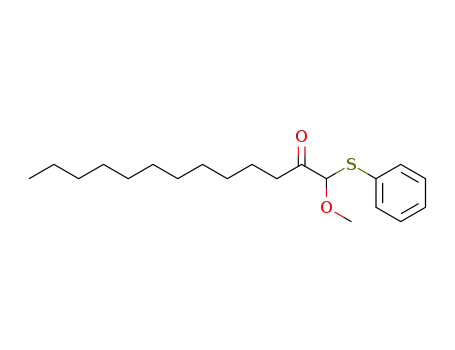 Molecular Structure of 89171-36-8 (2-Tridecanone, 1-methoxy-1-(phenylthio)-)