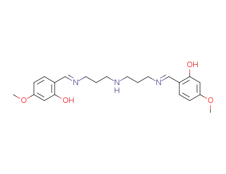Molecular Structure of 88412-04-8 (bis-[3-(2-hydroxy-4-methoxy-benzylidenamino)-propyl]-amine)