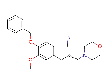 Benzenepropanenitrile,
3-methoxy-a-(4-morpholinylmethylene)-4-(phenylmethoxy)-