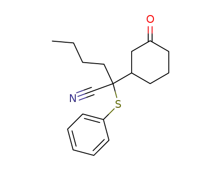 3-<1-(phenylthio)-1-cyanopentyl>cyclohexanone