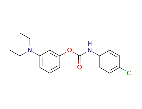 Molecular Structure of 86928-02-1 (Carbamic acid, (4-chlorophenyl)-, 3-(diethylamino)phenyl ester)