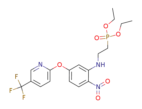 Phosphonic acid,
[2-[[2-nitro-5-[[5-(trifluoromethyl)-2-pyridinyl]oxy]phenyl]amino]ethyl]-,
diethyl ester