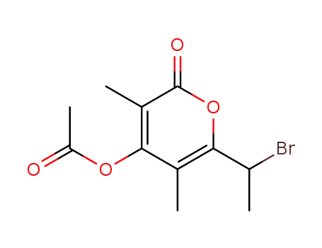 2H-Pyran-2-one, 4-(acetyloxy)-6-(1-bromoethyl)-3,5-dimethyl-