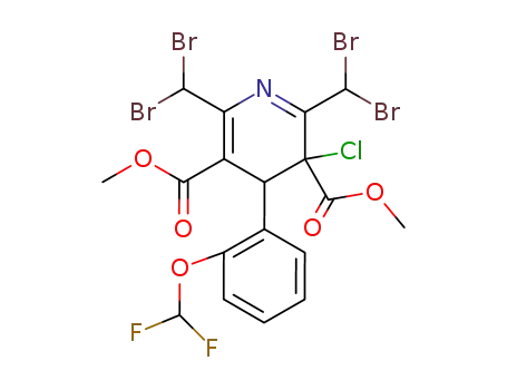 2,6-bis(dibromomethyl)-3,5-dimethoxycarbonyl-3-chloro-4-(2'-difluoromethoxyphenyl)-3,4-dihydropyridine