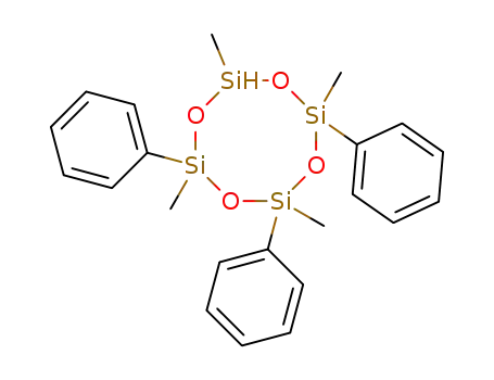 Molecular Structure of 61469-87-2 (1-hydro-1,3,5,7-tetramethyl-3,5,7-triphenylcyclotetrasiloxane)