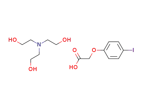 Molecular Structure of 87385-58-8 ((4-Iodo-phenoxy)-acetic acid; compound with 2-[bis-(2-hydroxy-ethyl)-amino]-ethanol)