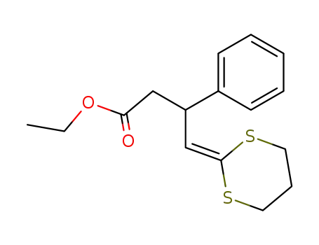 4-[1,3]Dithian-2-ylidene-3-phenyl-butyric acid ethyl ester