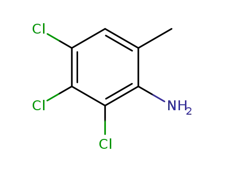 Molecular Structure of 62077-30-9 (Benzenamine, 2,3,4-trichloro-6-methyl-)