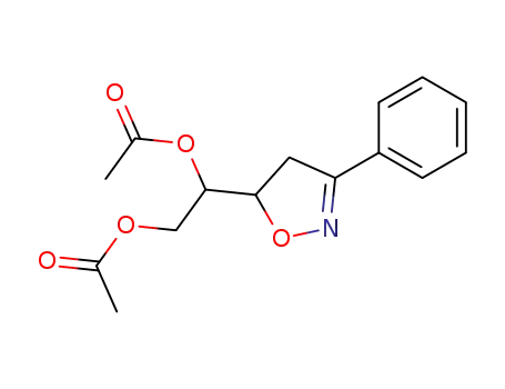 Acetic acid 2-acetoxy-1-(3-phenyl-4,5-dihydro-isoxazol-5-yl)-ethyl ester