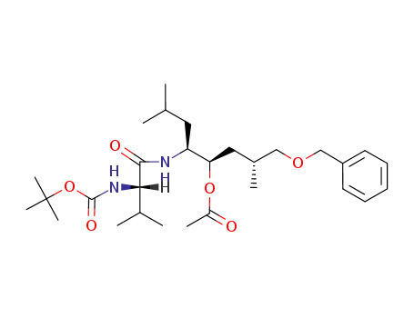 N-<(tert-butoxycarbonyl)-L-valyl>-(2R,4R,5S)-4-acetoxy-5-amino-1-(benzyloxy)-2,7-dimethyloctane