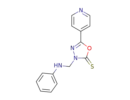 Molecular Structure of 84249-74-1 (3-[(phenylamino)methyl]-5-(pyridin-4-yl)-1,3,4-oxadiazole-2(3H)-thione)