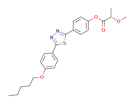 Molecular Structure of 121679-64-9 ((S)-2-Methoxy-propionic acid 4-[5-(4-pentyloxy-phenyl)-[1,3,4]thiadiazol-2-yl]-phenyl ester)