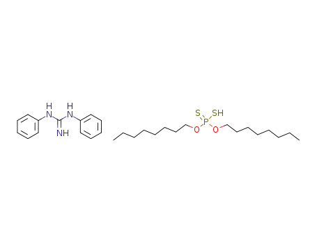 Molecular Structure of 56867-55-1 (Dithiophosphoric acid O,O'-dioctyl ester; compound with N,N'-diphenyl-guanidine)