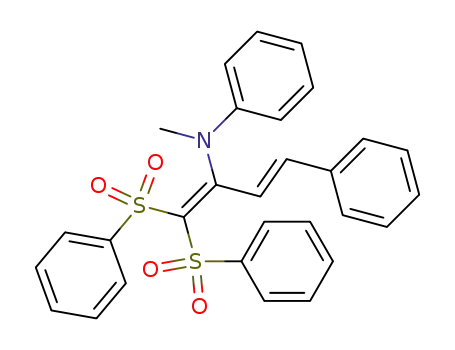 (E)-2-(Methylphenylamino)-4-phenyl-1,1-bis(phenylsulfonyl)-1,3-butadien