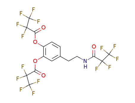 Molecular Structure of 59785-38-5 (Propanoic acid, pentafluoro-,
4-[2-[(2,2,3,3,3-pentafluoro-1-oxopropyl)amino]ethyl]-1,2-phenylene
ester)