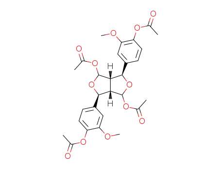 Molecular Structure of 72536-35-7 (4,8-diacetoxypinoresinol diacetate)