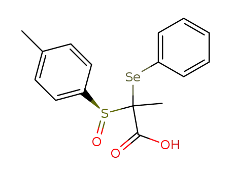 Molecular Structure of 105259-64-1 (2-Phenylselanyl-2-((S)-toluene-4-sulfinyl)-propionic acid)