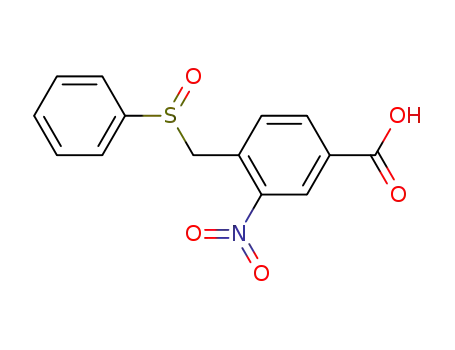 Molecular Structure of 110046-43-0 (Benzoic acid, 3-nitro-4-[(phenylsulfinyl)methyl]-)
