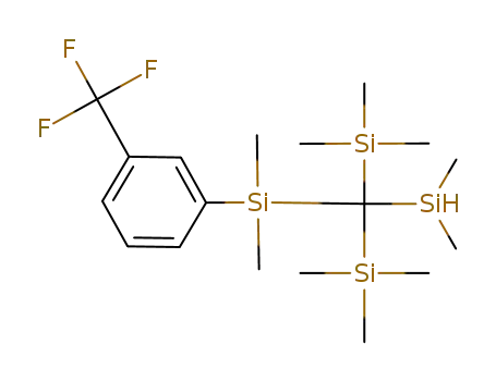 Molecular Structure of 125364-60-5 (1-[(Dimethylsilanyl-bis-trimethylsilanyl-methyl)-dimethyl-silanyl]-3-trifluoromethyl-benzene)