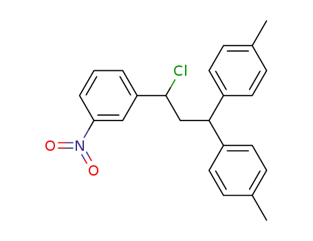 Molecular Structure of 102436-24-8 (1-Chlor-3,3-bis(4-methylphenyl)-1-(3-nitrophenyl)propan)