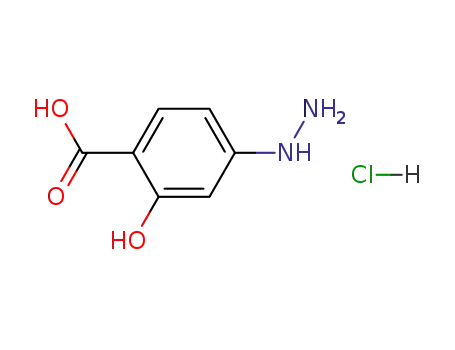 Molecular Structure of 28100-94-9 (Benzoic acid, 4-hydrazino-2-hydroxy-, monohydrochloride)