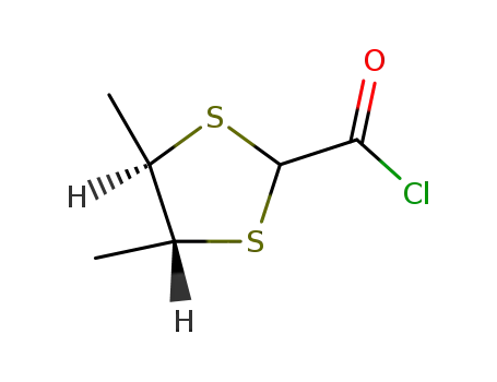 Molecular Structure of 106760-47-8 (1,3-Dithiolane-2-carbonylchloride,4,5-dimethyl-,[4R-(2alpha,4alpha,5beta)]-(9CI))
