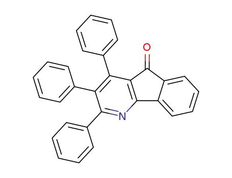 Molecular Structure of 87999-15-3 (5H-Indeno[1,2-b]pyridin-5-one, 2,3,4-triphenyl-)