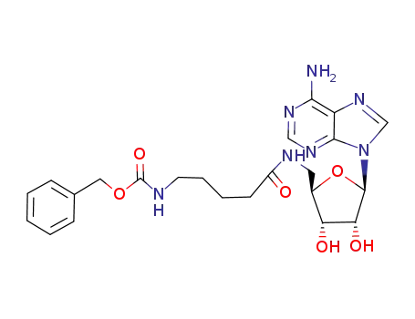 (4-{[(2R,3S,4R,5R)-5-(6-Amino-purin-9-yl)-3,4-dihydroxy-tetrahydro-furan-2-ylmethyl]-carbamoyl}-butyl)-carbamic acid benzyl ester
