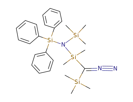 Molecular Structure of 108148-62-5 (<Dimethyl-<(trimethylsilyl)(triphenylsilyl)amino>silyl>(trimethylsilyl)diazomethan)