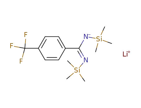 Molecular Structure of 117357-73-0 (lithium-N,N'-bis(trimethylsilyl)-4-trifluoromethylbenzamidinat)