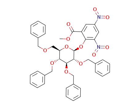2,4-dinitro-6-(methoxycarbonyl)phenyl 2,3,4,6-tetra-O-benzyl-β-D-glucopyranoside