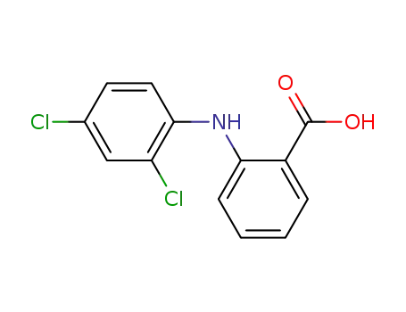 Molecular Structure of 18201-58-6 (Benzoic acid, 2-[(2,4-dichlorophenyl)amino]-)