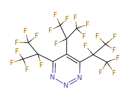Molecular Structure of 116392-95-1 (1,2,3-Triazine, 4,5,6-tris[1,2,2,2-tetrafluoro-1-(trifluoromethyl)ethyl]-)