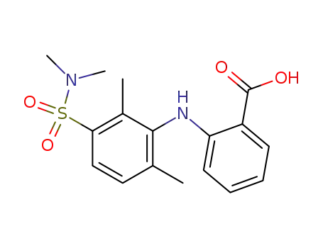 Molecular Structure of 10311-32-7 (Benzoic acid,
2-[[3-[(dimethylamino)sulfonyl]-2,6-dimethylphenyl]amino]-)