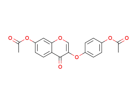 4H-1-Benzopyran-4-one, 7-(acetyloxy)-3-(4-(acetyloxy)phenoxy)-