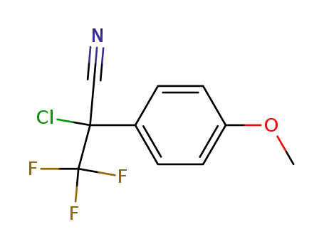 Molecular Structure of 94083-88-2 (Benzeneacetonitrile, a-chloro-4-methoxy-a-(trifluoromethyl)-)