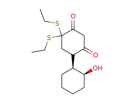 4,4-bis(ethylthio)-6-(cis-2-hydroxycyclohexyl)-1,3-cylohexanedione