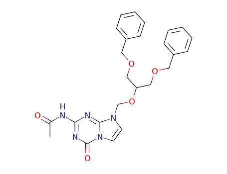 2-acetamido-8-<(1,3-dibenzyloxy-2-propoxy)methyl>imidazo<1,2-a>-s-triazin-4-one