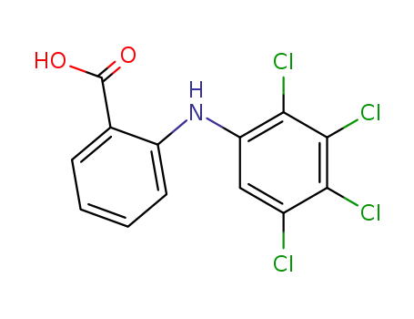 Molecular Structure of 39191-47-4 (Benzoic  acid,  2-[(2,3,4,5-tetrachlorophenyl)amino]-)