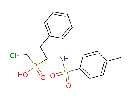 Molecular Structure of 111599-20-3 (Chloromethyl-[2-phenyl-1-(toluene-4-sulfonylamino)-ethyl]-phosphinic acid)