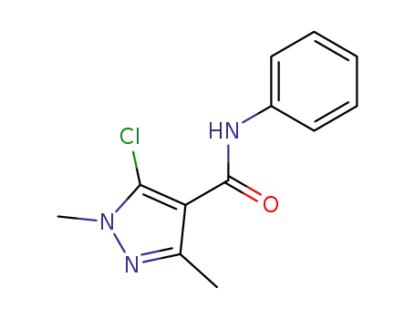 Molecular Structure of 64174-45-4 (5-chloro-1,3-dimethyl-N-phenyl-1H-pyrazole-4-carboxamide)