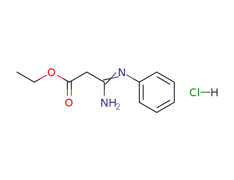 Molecular Structure of 53591-51-8 (Propanoic acid, 3-imino-3-(phenylamino)-, ethyl ester,
monohydrochloride)