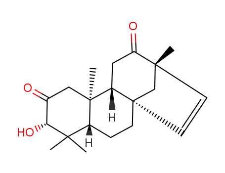 Molecular Structure of 35470-61-2 ((3alpha)-3-hydroxybeyer-15-ene-2,12-dione)