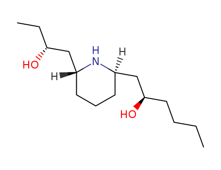 Molecular Structure of 107019-94-3 (2,6-Piperidinediethanol,a,a'-dipropyl-, (aR,a'S,2S,6R)-rel- (9CI))