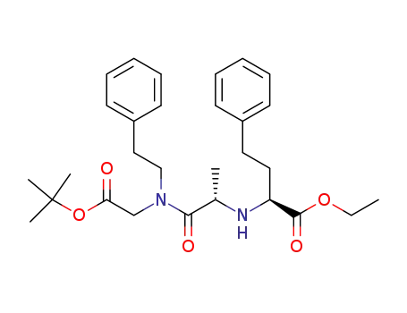 Glycine,
N-[N-[1-(ethoxycarbonyl)-3-phenylpropyl]-L-alanyl]-N-(2-phenylethyl)-,
1,1-dimethylethyl ester, (S)-