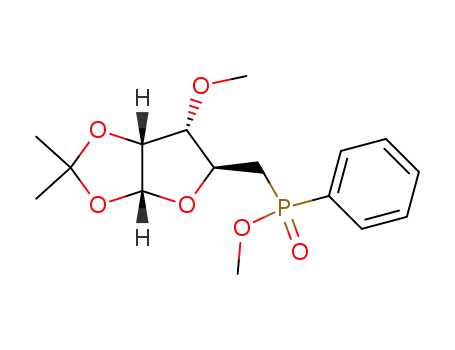 5-deoxy-1,2-O-isopropylidene-5-C-(methoxyphenylphosphinyl)-3-O-methyl-α-D-ribofuranose